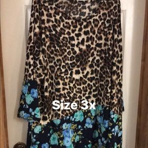 Leopard and flora combo top!